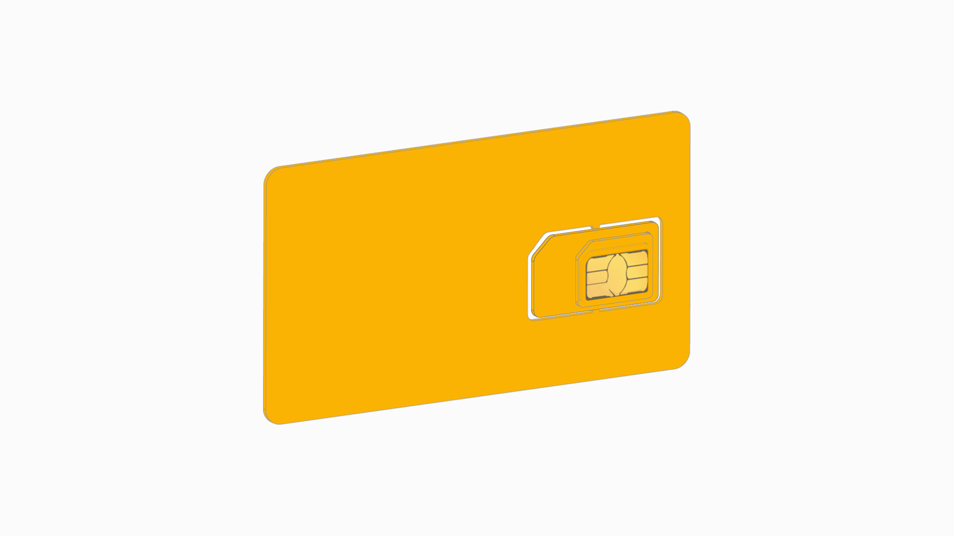 GIF of triple cut SIM card showing standard micro and nano sizing coming out of card in order of size
