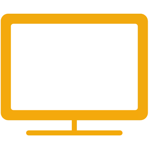 Outline of desktop computer icon