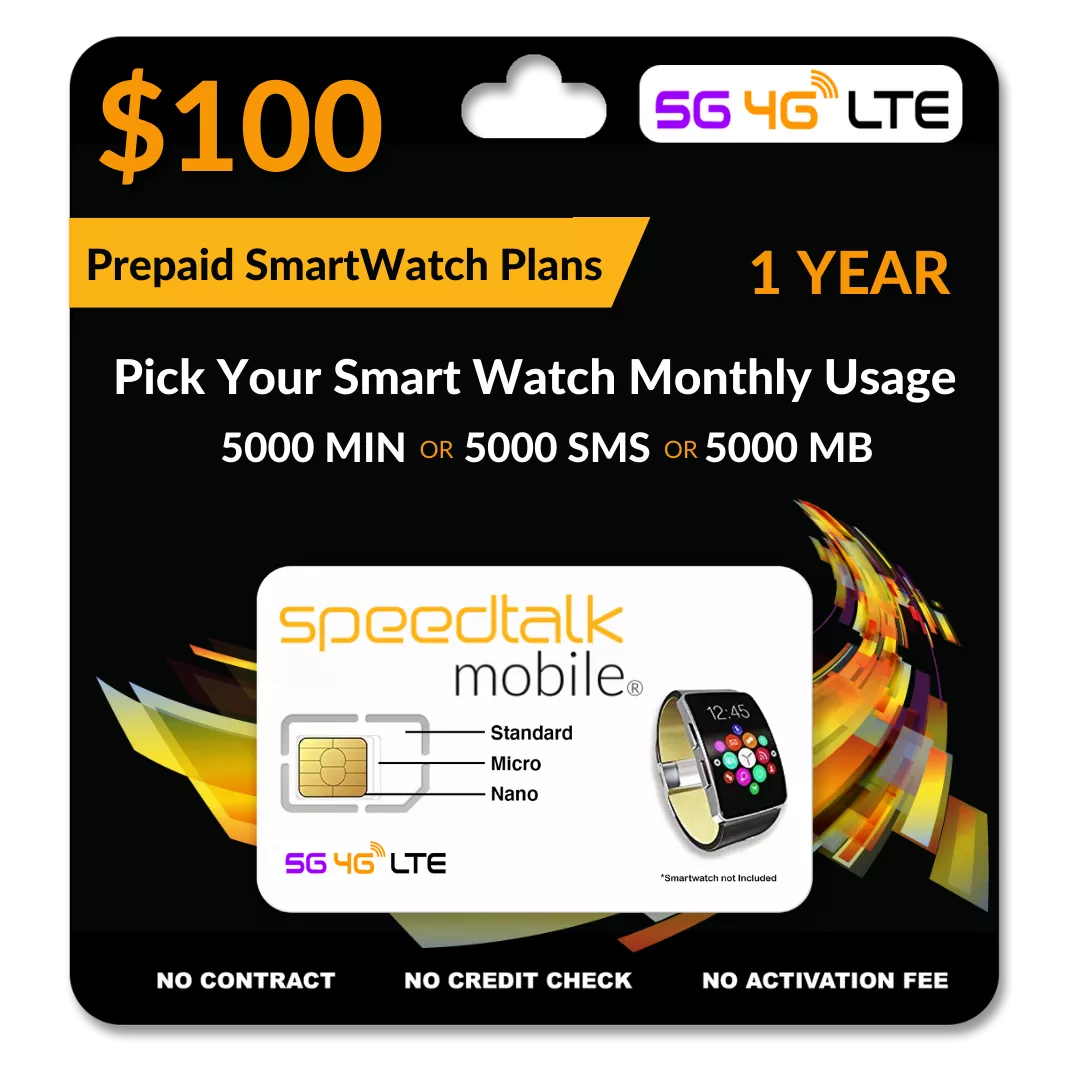 100 Smartwatch Plan SpeedTalk Mobile Customer